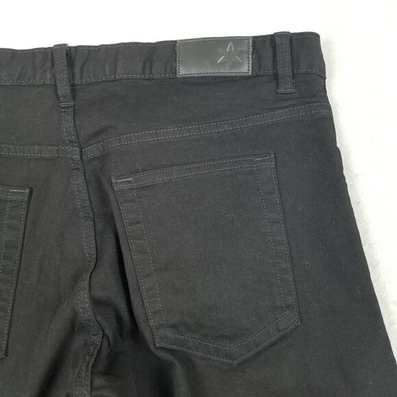 Dearborn Denim Jeans Mens 35 Black Slim Fit Stretch Made USA Straight Leg Pants - Picture 8 of 13
